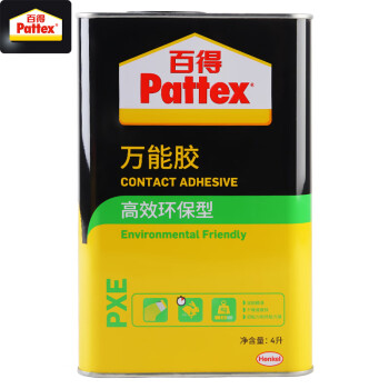 百得（Pattex）万能胶 木工胶水大桶胶水 皮革地板革草坪地毯木材强力胶水 高效环保型PX4E 4L