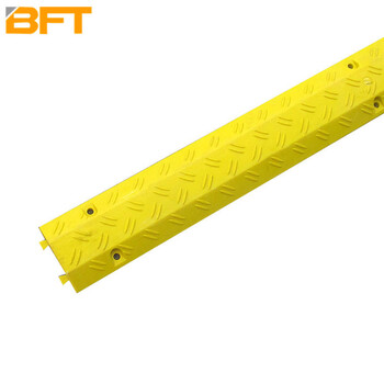 贝傅特 PVC地板电线走线槽防踩明装办公室耐踩护线盖板过线槽  PVC带螺丝孔线槽-黄