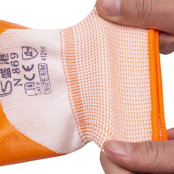 盛港 劳保手套 丁腈掌涂耐磨王十三针涤纶纱线869均码12付/包