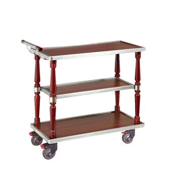 南 C-13B 砂钢三层服务车 送餐车 酒水运送车酒店餐厅服务车推车