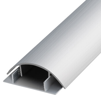 者也（ZYE）3号加厚铝合金线槽半圆地线槽贴地面弧形明装地面穿线防踩走线槽