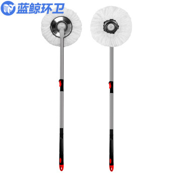 蓝鲸环卫 黑色加厚款全钢配置+2拖头 旋转拖把桶双驱动拖把创意免手洗好神拖LJHW-9051