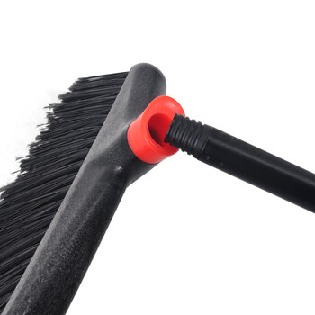 益美得 园林大号扫把加厚长杆笤帚庭院户外清扫工具 红头软毛款