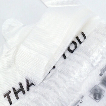 飞尔（FLYER）透明加厚背心手提袋购物袋 笑脸袋 100只/件(【29X45cm 中号3丝】2件起订