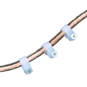 天旭R型线夹/U型线卡子电线固定架理线夹塑料夹线卡扣整线夹固定器R型5.2mm 1000个