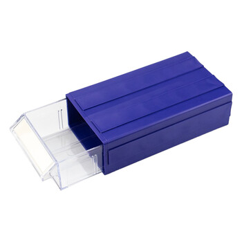 稳斯坦 WST148 抽屉式零件盒 元件盒物料盒塑料螺丝盒组合式工具分类盒 F0#蓝140*90*40mm