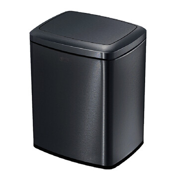南 SF12-F03南方摇摆盖环境桶  黑金 商用垃圾桶 酒店宾馆客房果皮桶 容量12升