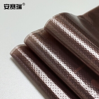 安赛瑞 垃圾分类垃圾袋 彩色加厚手提背心式商用办公 55×32cm咖色湿垃圾100只 27021