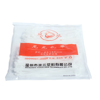 凤凰 自锁式尼龙扎带 3.0*150mm 白色 1000条/包 非标塑料理线带 扎线束带 多功能绑带