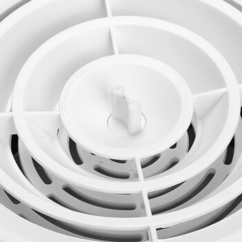 海斯迪克 HK-624 圆形优质ABS室内新风口通风口 管道风机进风口出风口可调 φ100mm圆盘可调型