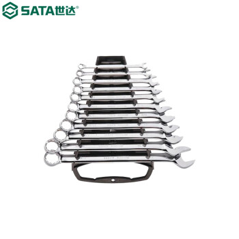 世达（SATA）09021 11件英制全抛光两用扳手组套