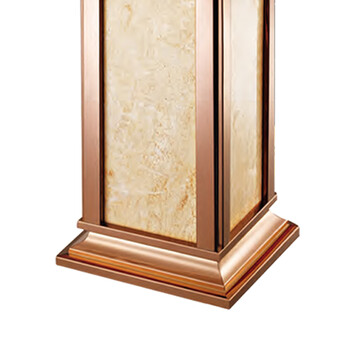 南 GPX-8A 金盖座地南方烟灰桶 玫瑰金 金华米黄 商场不锈钢垃圾桶 酒店落地烟灰桶立式果皮桶商场垃圾筒