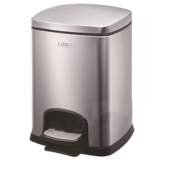 南 SJ25-F01 方形脚踏桶 砂银钢 防指纹厨房 南方垃圾桶酒店宾馆客房垃圾桶果皮桶商用桶  容量25升