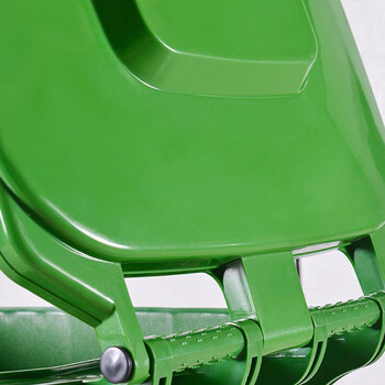 庄太太【120升绿色厨余垃圾】户外环卫大号带盖分类垃圾桶	