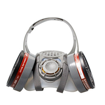 思创科技 硅胶双盒防尘防有害气体喷漆防苯农药裸面罩 ST-M50G-1B 1只（不含滤毒盒）