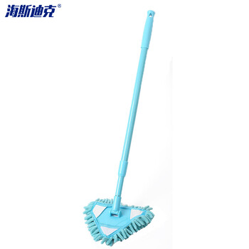 海斯迪克 HKW-81 三角形雪尼尔洗车拖布吸水除尘拖把 多功能可旋转伸缩杆清洁拖把 蓝色