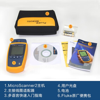 福禄克（FLUKE）电缆检测仪网络测试仪电缆验测仪故障检测仪 MS2-100 标配