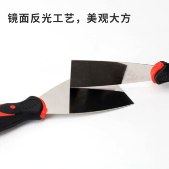 卡夫威尔 不锈钢油灰刀4英寸抹泥铲刀塑柄清洁刮刀抹灰腻子刀装修手动工具 1支装 KE3406