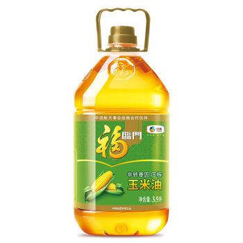 福临门 食用油 非转基因压榨玉米油3.5L 中粮出品