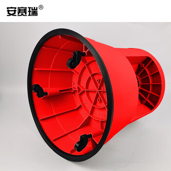 安赛瑞 塑料脚踏梯凳 理货凳超市取货凳登高凳 图书馆洗车移动梯凳 多功能仓库可移动脚踏圆凳 红色 25230