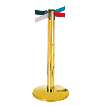 南 LG-HM 伸缩带栏杆座 镜金 两米隔离带警戒线围栏护栏排队栏