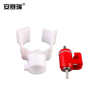 安赛瑞 鸡用六分圆管钢球饮水器 鸡用弹簧卡式饮水器养鸡乳头鸡用球阀式饮水器 10个装 530099