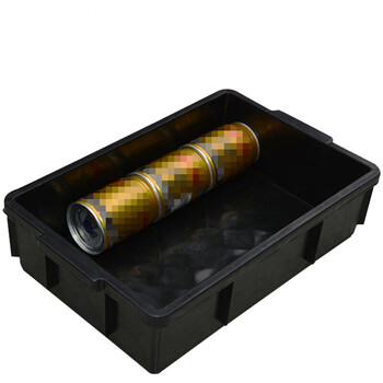 海斯迪克 HKW-73 加厚防静电零件盒 塑料方盘电子元件物料盒 黑色04（303*208*85mm）