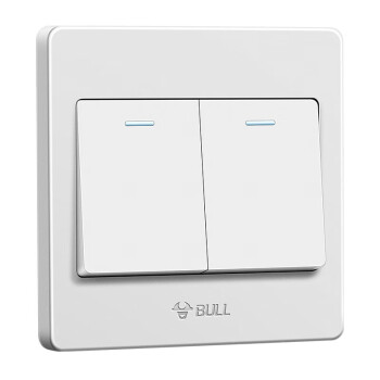 公牛（BULL）墙壁开关 G07系列 二开双控开关 86型面板G07K212C 白色 暗装
