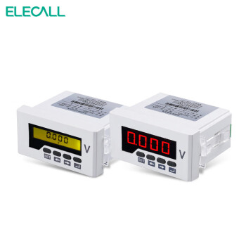 伊莱科(ELECALL)智能数显单相交流电压表ELE-AV51/5Y液晶交流电压表 白色 ELE-AV51-1D AC450V+4-20mA输出 7 