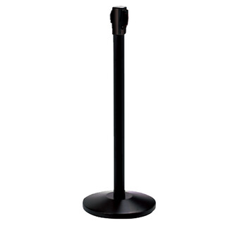 南 LG-M 伸缩带喷塑栏杆座 黑色 插牌栏杆座 栏杆牌框银行隔离带警戒线围栏护栏排队栏