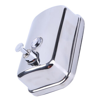 海斯迪克 HK-754 手动不锈钢皂液器 酒店壁挂皂液瓶洗手液器皂液盒 洗手液器 500毫升