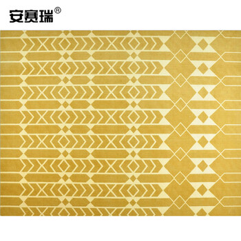 安赛瑞 地毯 加厚商用办公室宾馆酒店座椅满铺餐桌垫 1.6×2.3m 黄色图腾26791