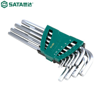 世达（SATA）09110 10件加长内六角扳手组套