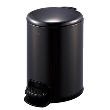 南 SJ3-Y03 南方圆形脚踏桶  黑金 商用不锈钢垃圾桶 酒店宾馆客房果皮桶 厨房垃圾桶 3升容量 防指纹