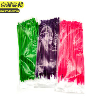 京洲实邦 国标3*150mm（100根）蓝色 强力捆绑自锁式尼龙扎带JZSB-9353B