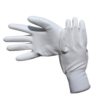 厚创  尼龙PU涂指涂层手套 透气指尖耐磨 【涂指】S粉色边/10双