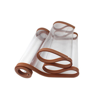 兰诗（LAUTEE）DA5008 透明自吸磁力门帘保暖防风隔断帘透明塑料软门帘 棕色加配重1.5mm宽40cm*210cm