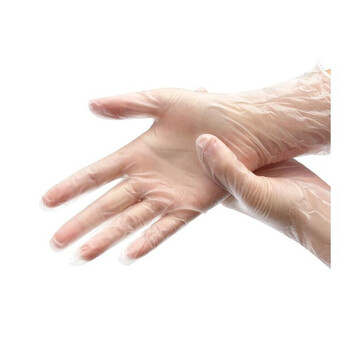 久臻  9424 一次性手套PVC手套饮食加工 餐饮美容手套加厚防护100只/盒 一次性PVC L