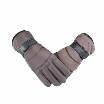 劳保佳 触屏羽绒棉手套 加厚滑雪防水保暖防寒加绒手套 时尚秋冬保暖劳保棉手套 黑色