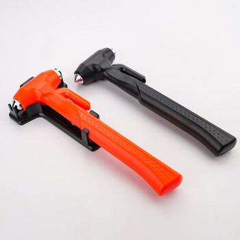 海斯迪克 HKQS-176 红色安全锤 汽车公交车大巴车逃生救生锤 车用长柄应急破窗器大号