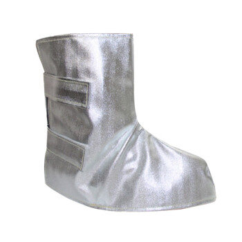 安百利ABL-X022芳纶镀铝护脚隔热鞋套耐高温1000度铝箔防火防烫工业防溅射耐高温护脚