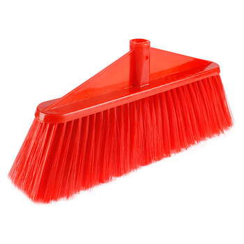 庄太太【五把起售】【金三角冰丝配木杆】工厂学校木杆塑料硬毛扫把单个环卫扫水户外扫帚头