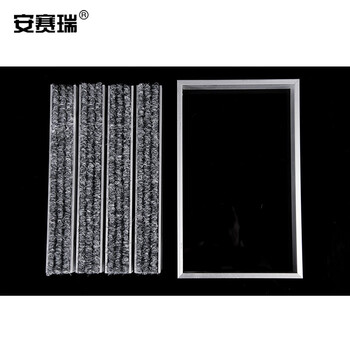安赛瑞 铝合金地垫 除尘防滑刮泥地垫 1.0壁厚 进门嵌入式脚垫 银行酒店商场门垫60×120cm凹槽款 灰色26566