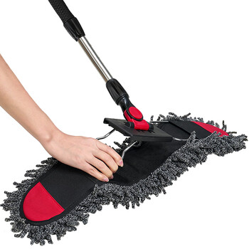 益美得 商用平板拖把大号棉线地板拖把纤维墩布尘推拖把 纤维款60cm平板拖把