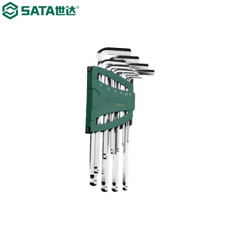 世达（SATA）09112 10件加长球头内六角扳手组套 09112