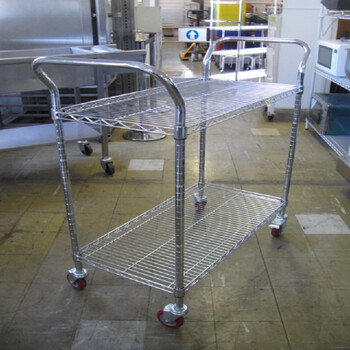 川井（WELLAND）手推车 可定制物料周转车 二层小拖车 车间转运车 仓库拣货车 拣料车150*45*95cm