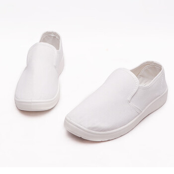 者也（ZYE）白色加厚PU软底防静电鞋防尘中巾帆布鞋 藏青色 40码 