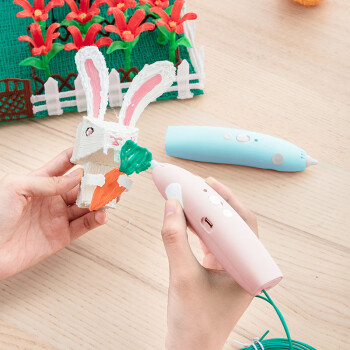得力(deli)3D打印笔 儿童无线低温3D绘画笔 智能打印笔 儿童创意玩具 粉色74860