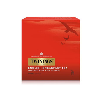 川宁TWININGS英式早餐红茶 袋泡茶包英国进口英式茶叶100片200g奶茶店