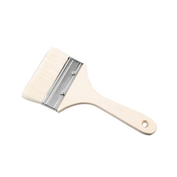 兰诗（LAUTEE）DF-1003 羊毛刷软毛油漆刷 烘焙扫工业刷 短柄4寸 10把/盒